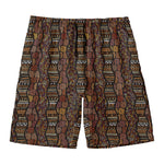 African Afro Inspired Pattern Print Men's Swim Trunks