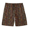 African Afro Inspired Pattern Print Men's Swim Trunks