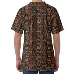 African Afro Inspired Pattern Print Men's Velvet T-Shirt