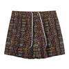 African Afro Inspired Pattern Print Mesh Shorts