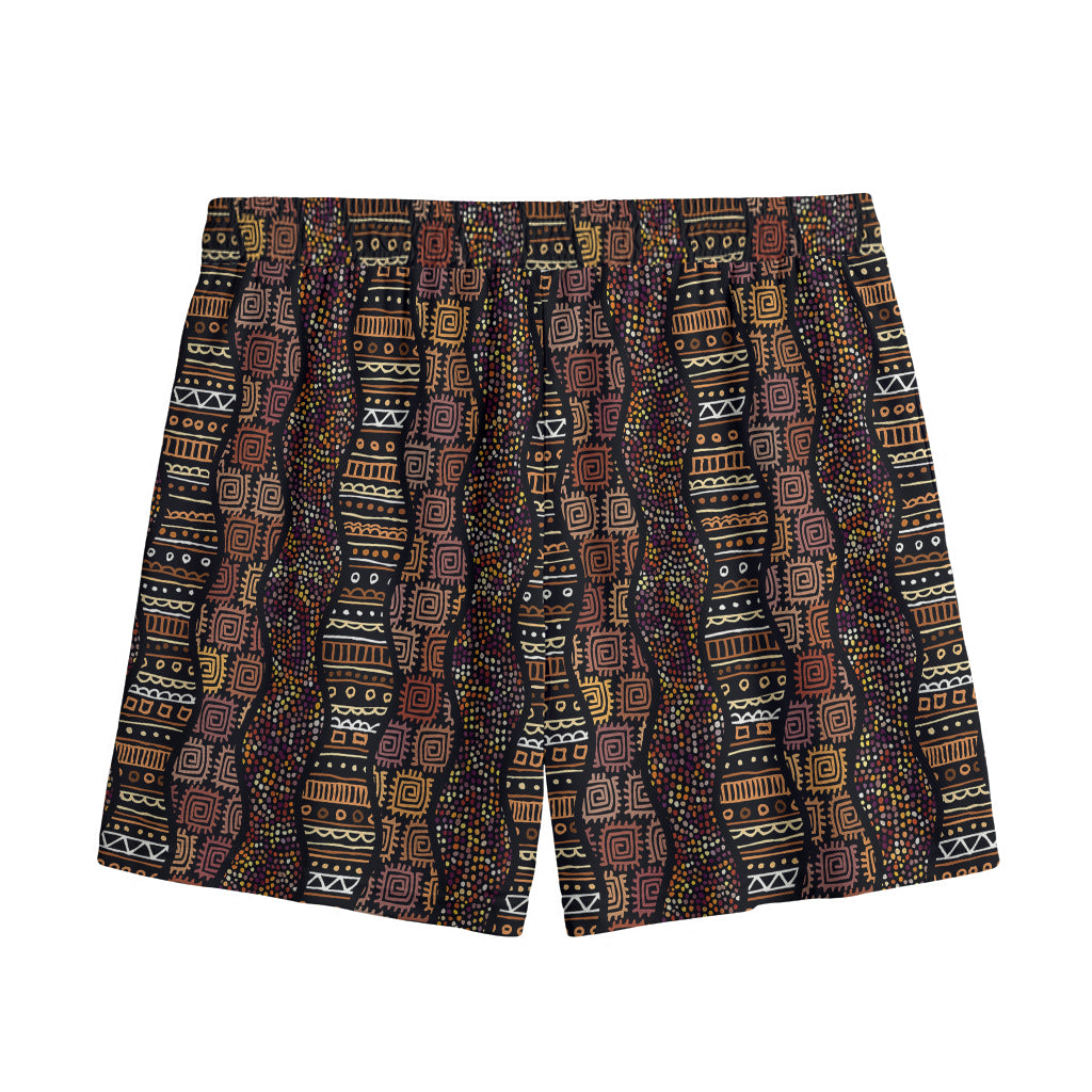 African Afro Inspired Pattern Print Mesh Shorts