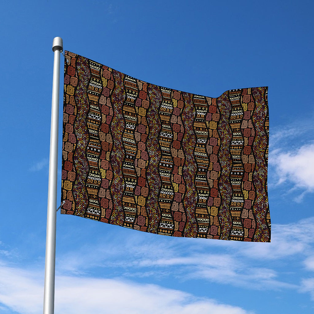 African Afro Inspired Pattern Print Polyester Flag