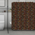 African Afro Inspired Pattern Print Polyester Shower Curtain