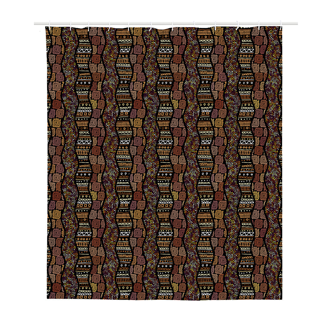 African Afro Inspired Pattern Print Polyester Shower Curtain