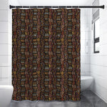 African Afro Inspired Pattern Print Premium Shower Curtain