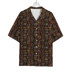 African Afro Inspired Pattern Print Rayon Hawaiian Shirt