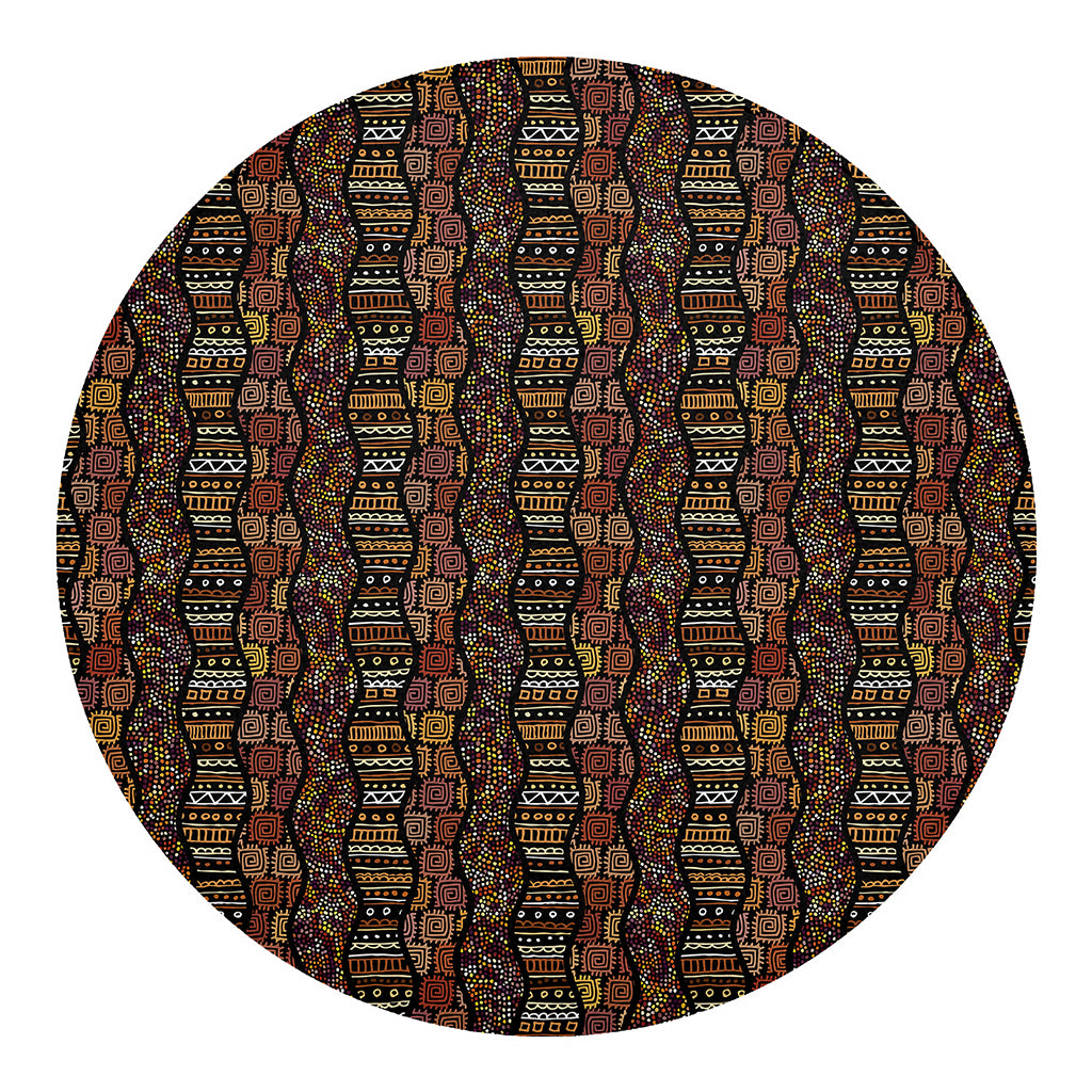 African Afro Inspired Pattern Print Round Blanket
