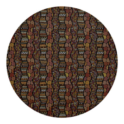 African Afro Inspired Pattern Print Round Blanket