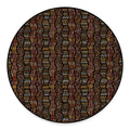 African Afro Inspired Pattern Print Round Floor Mat
