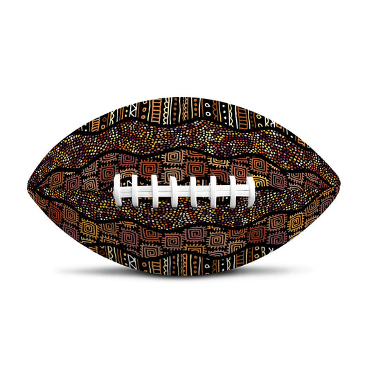 African Afro Inspired Pattern Print Rugby Ball