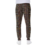 African Afro Inspired Pattern Print Scuba Joggers