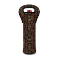 African Afro Inspired Pattern Print Single Neoprene Wine Tote