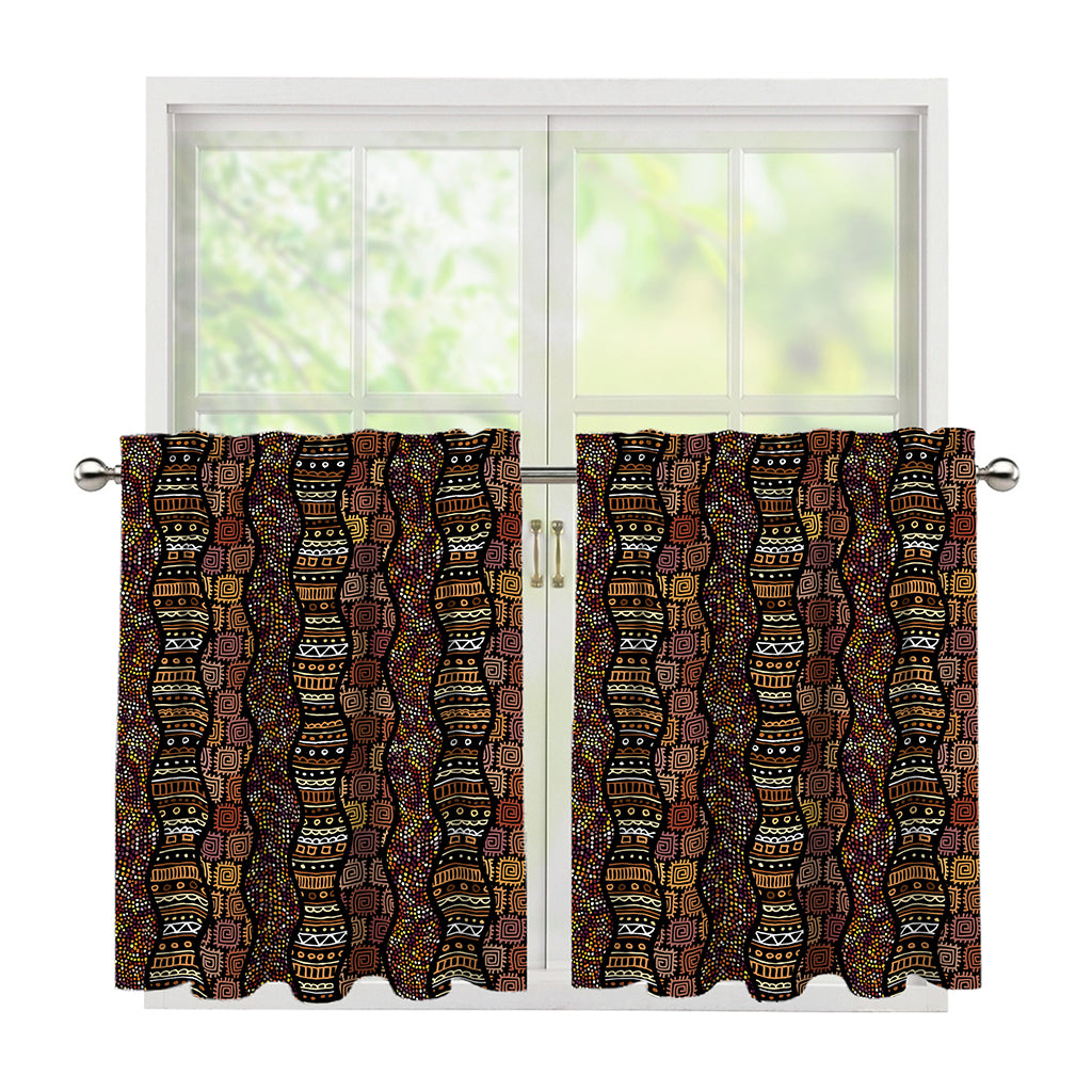 African Afro Inspired Pattern Print Tier Curtains