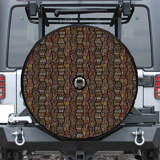 African Afro Inspired Pattern Print Tire Cover With Camera Hole