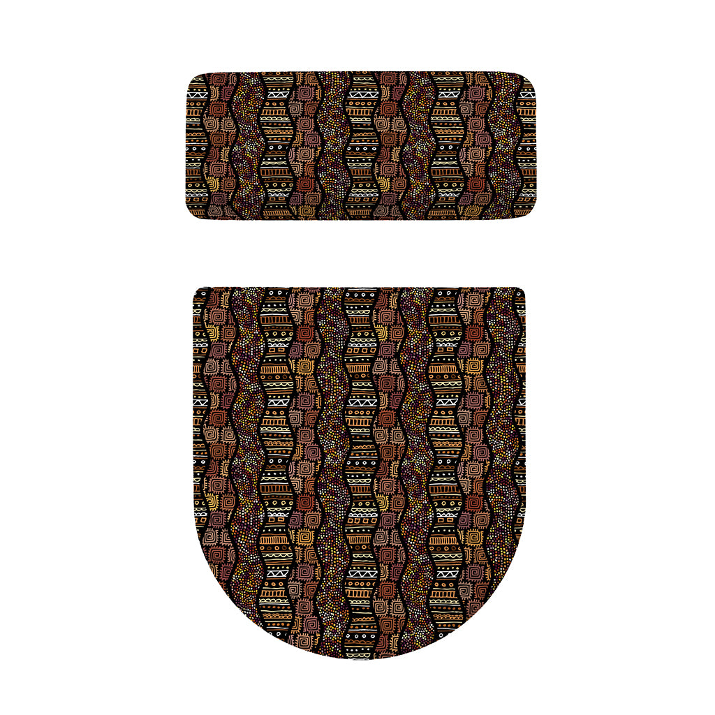 African Afro Inspired Pattern Print Toilet Lid And Tank Cover Set