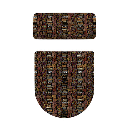 African Afro Inspired Pattern Print Toilet Lid And Tank Cover Set