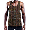 African Afro Inspired Pattern Print Training Tank Top