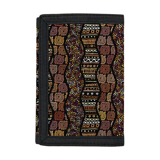 African Afro Inspired Pattern Print Trifold Wallet