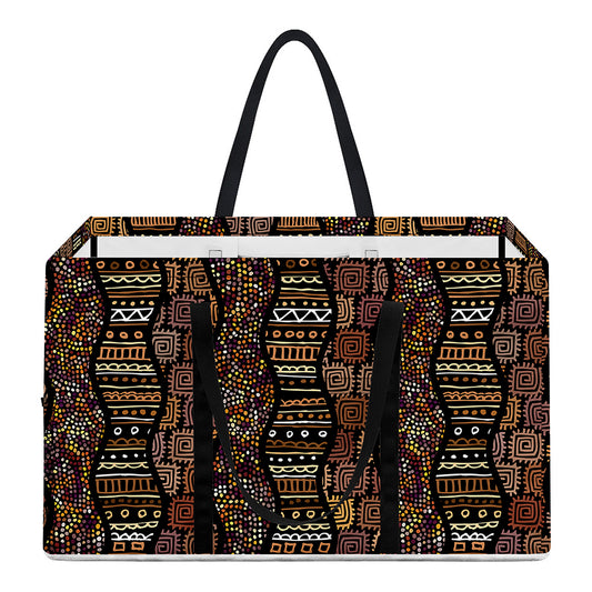 African Afro Inspired Pattern Print Utility Tote Bag