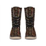 African Afro Inspired Pattern Print Winter Boots