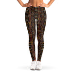 African Afro Inspired Pattern Print Women's Leggings