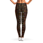 African Afro Inspired Pattern Print Women's Leggings