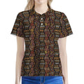 African Afro Inspired Pattern Print Women's Polo Shirt