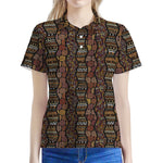 African Afro Inspired Pattern Print Women's Polo Shirt