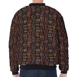 African Afro Inspired Pattern Print Zip Sleeve Bomber Jacket