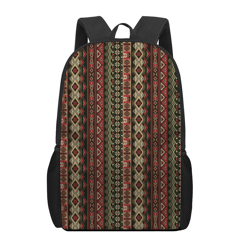 African Ethnic Pattern Print 17 Inch Backpack