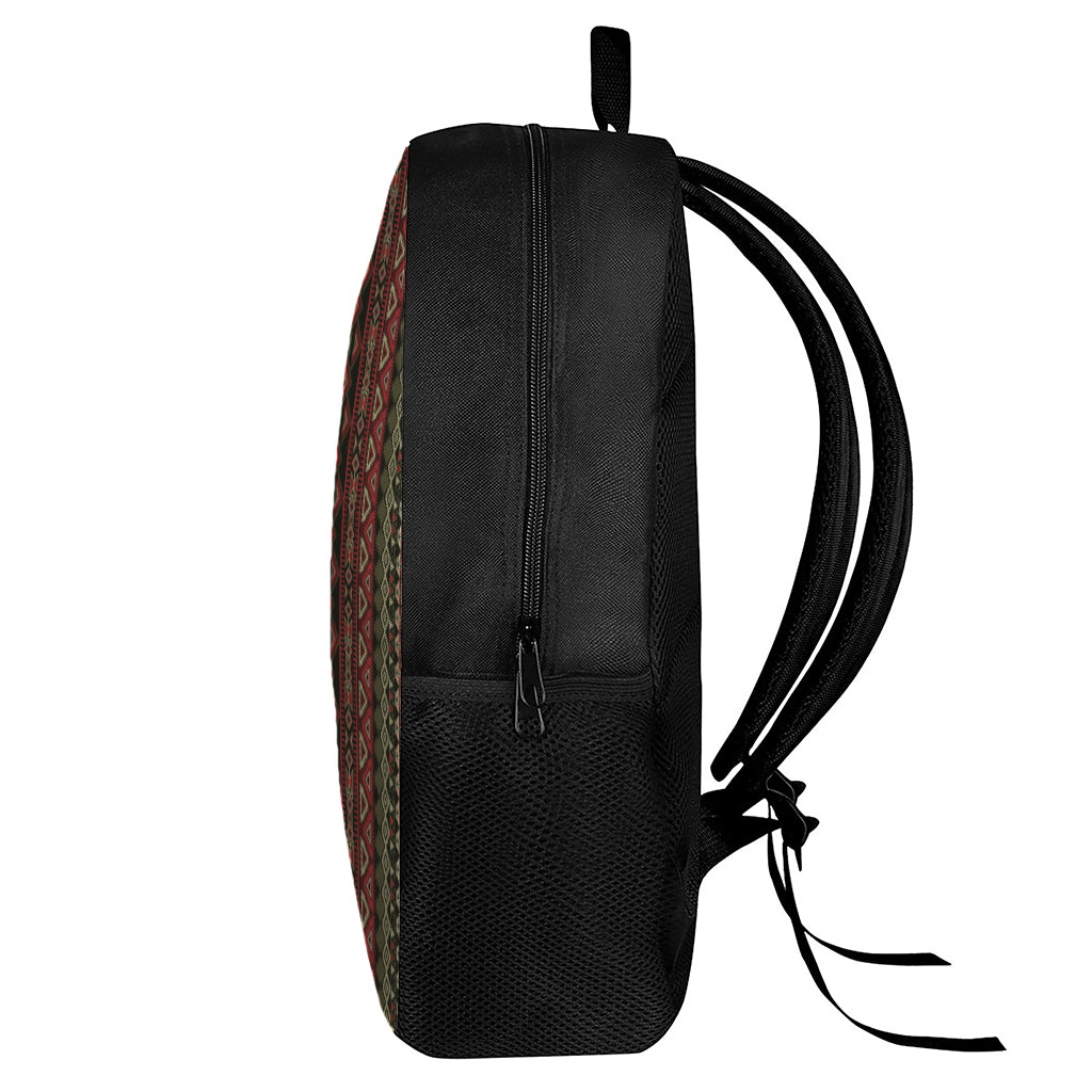 African Ethnic Pattern Print 17 Inch Backpack