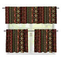African Ethnic Pattern Print 3 Piece Kitchen Curtains