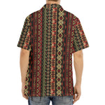 African Ethnic Pattern Print Aloha Shirt