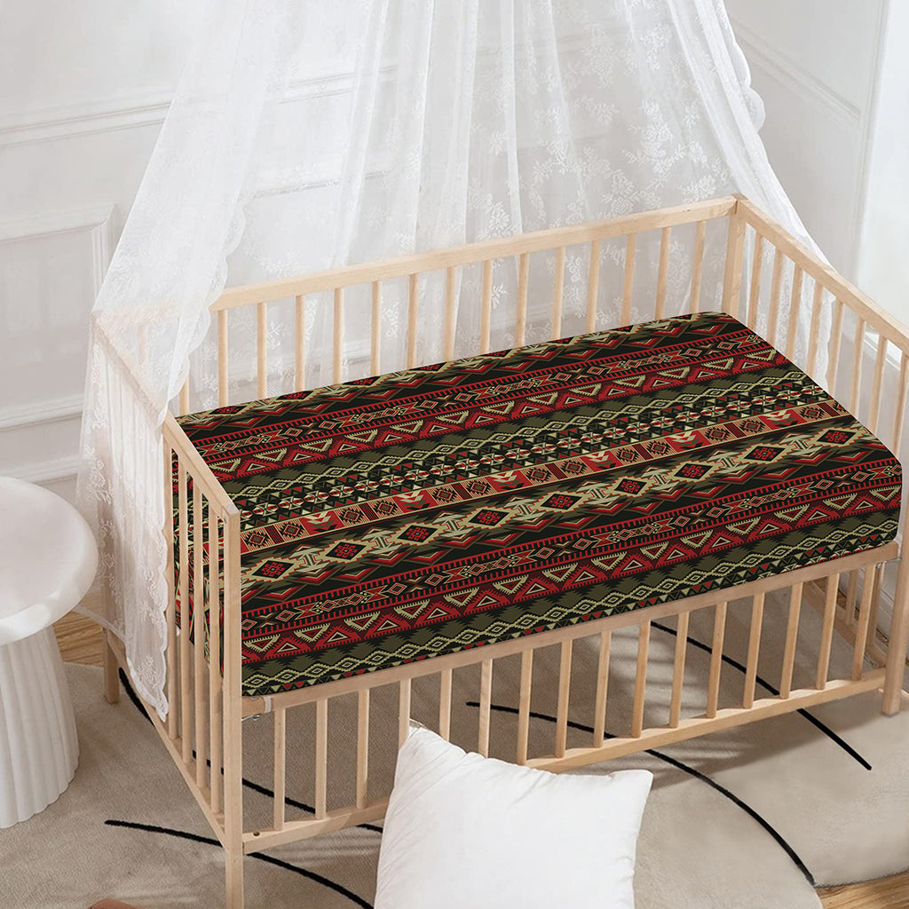 African Ethnic Pattern Print Baby Crib Sheet