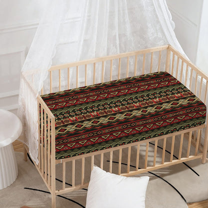 African Ethnic Pattern Print Baby Crib Sheet