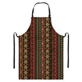 African Ethnic Pattern Print Bib Apron With Pocket