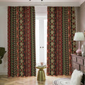 African Ethnic Pattern Print Dimout Pencil Pleat Curtains