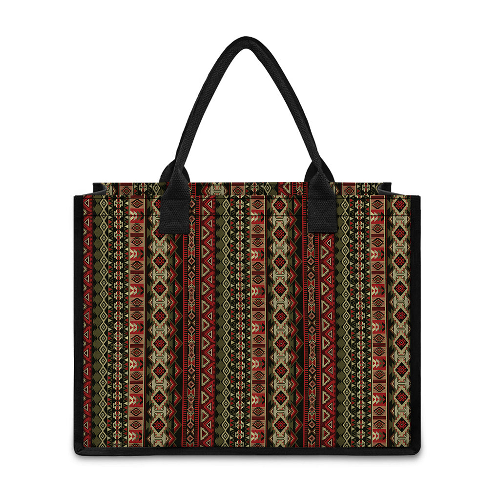 African Ethnic Pattern Print Canvas Tote Bag