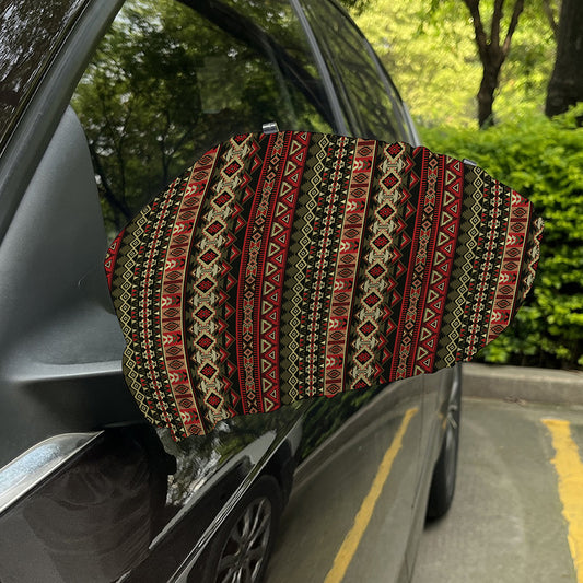 African Ethnic Pattern Print Car Side Mirror Covers