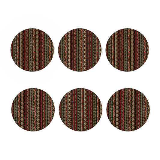 African Ethnic Pattern Print Coaster Set