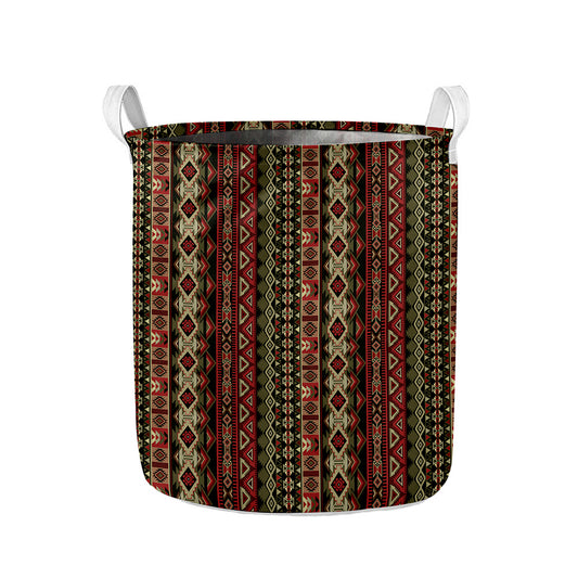 African Ethnic Pattern Print Collapsible Laundry Basket