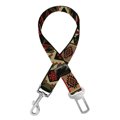 African Ethnic Pattern Print Dog Seat Belt