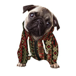 African Ethnic Pattern Print Dog Zip Up Hoodie