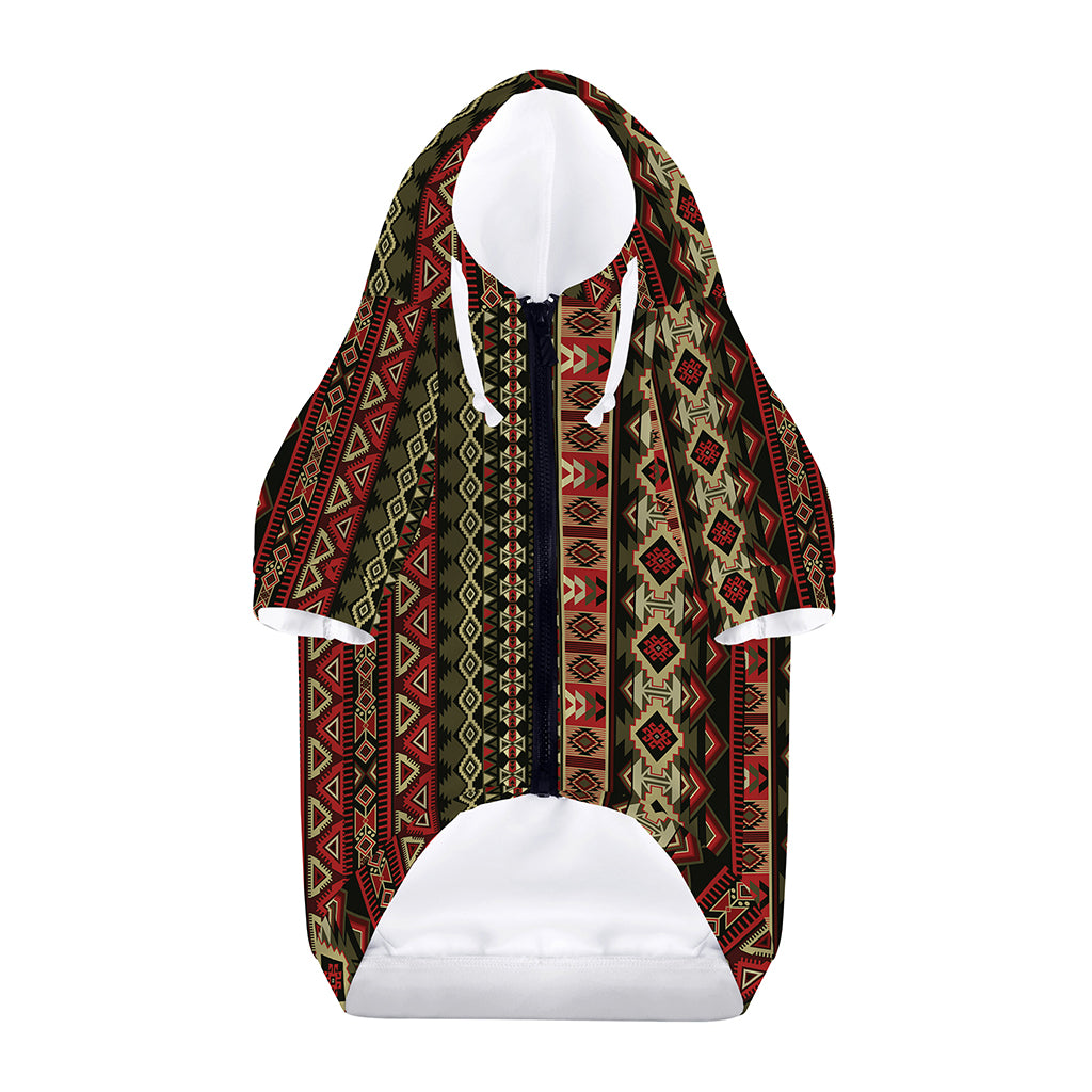 African Ethnic Pattern Print Dog Zip Up Hoodie
