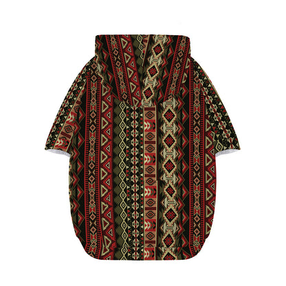African Ethnic Pattern Print Dog Zip Up Hoodie