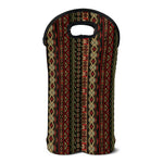 African Ethnic Pattern Print Double Neoprene Wine Tote
