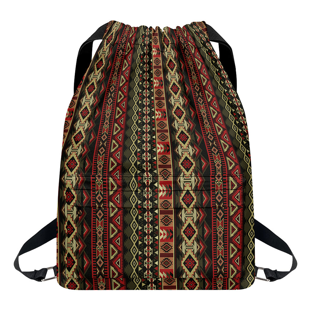 African Ethnic Pattern Print Drawstring Backpack