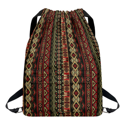 African Ethnic Pattern Print Drawstring Backpack