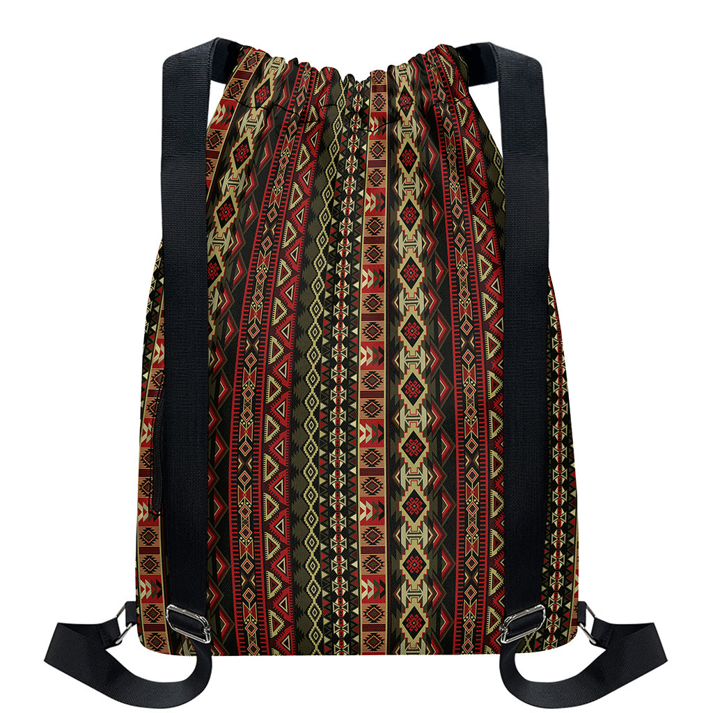 African Ethnic Pattern Print Drawstring Backpack