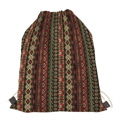 African Ethnic Pattern Print Drawstring Bag